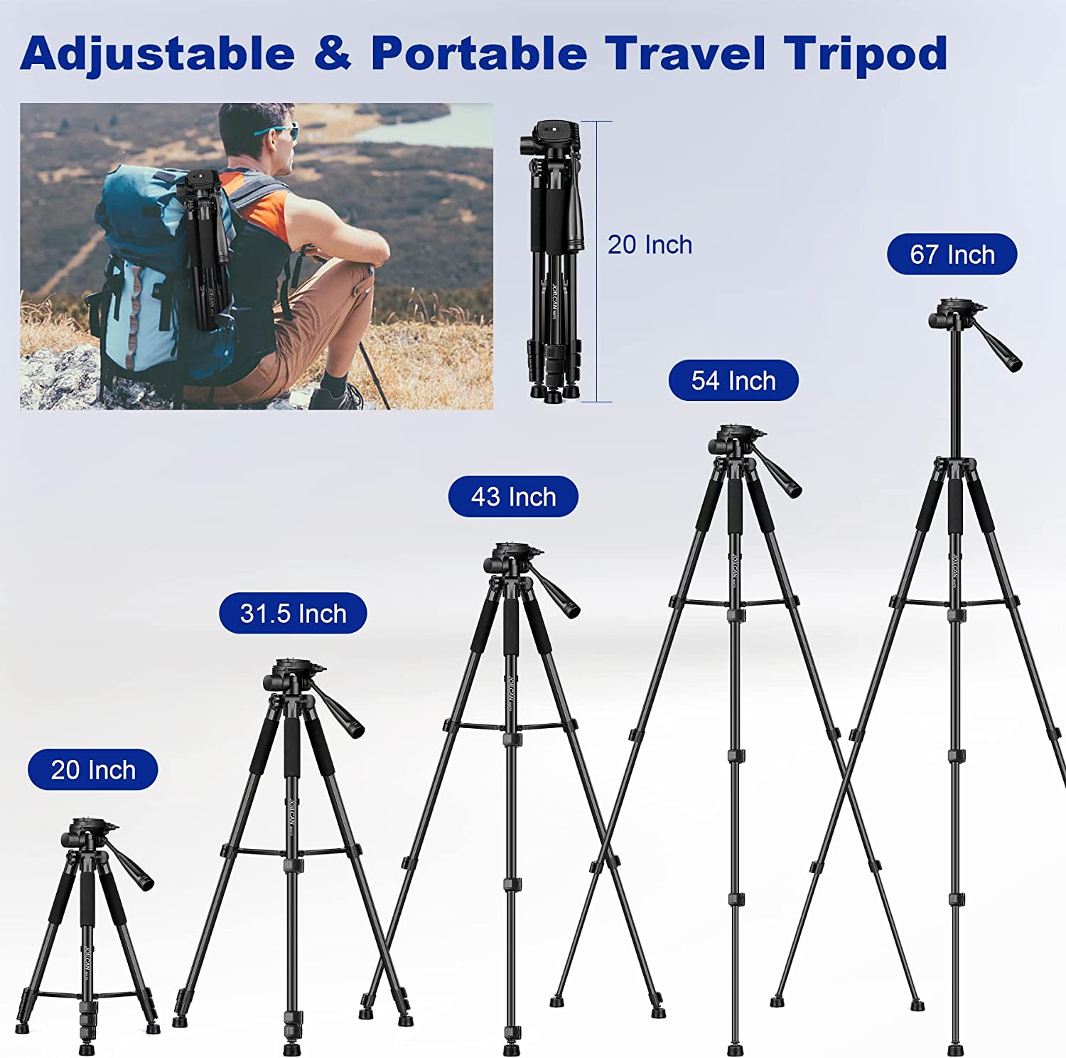 Upgraded] 67 Phone Tripod, [Sturdy & Stable] iPhone Tripod Stand